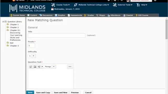 D2L Brightspace v10.4 Creating Matching Questions in the Question Library смотреть онлайн