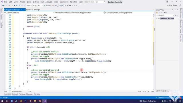 Toggle Button - WinForm C# смотреть онлайн