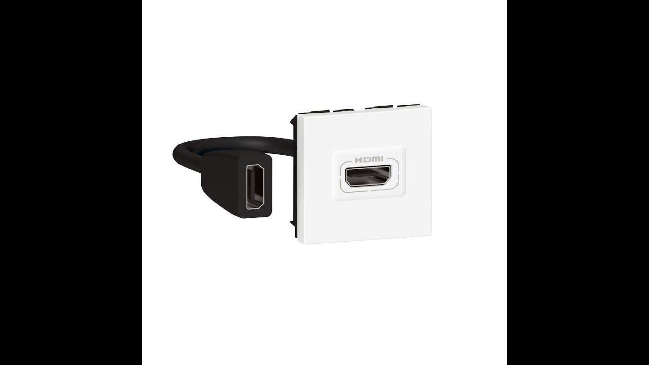 Розетка 2мод. HDMI Mosaic со шнуром белая legrand 078979L, обзор смотреть онлайн