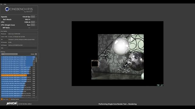 Intel Core i7 8700 & GeForce GTX 980 Cinebench R15 test смотреть онлайн