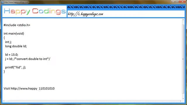 Convert double to int c code example смотреть онлайн