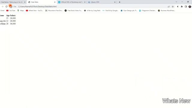 Creating a Searchable, Sortable HTML Table using DataTables Plug-in 2023 смотреть онлайн