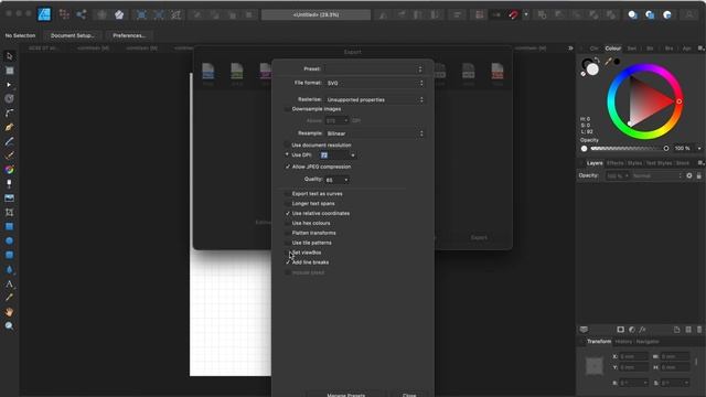How to setup SVG export in affinity смотреть онлайн