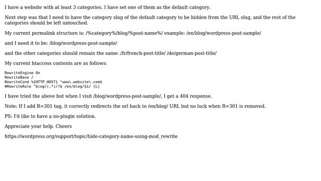 Wordpress: Hide category name using mod_rewrite смотреть онлайн