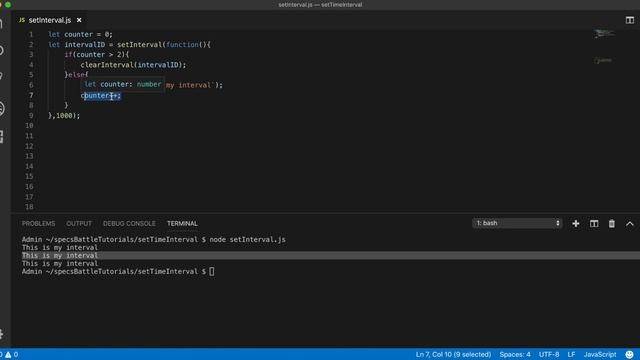 SetInterval function in Javascript смотреть онлайн