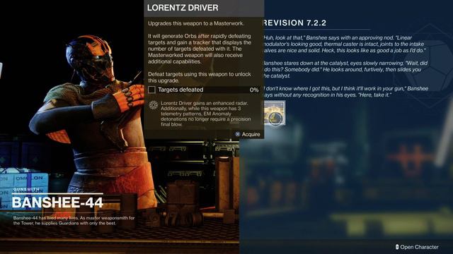 Banshee Forgets Making OP Catalayst | Revision 7.2.2 Quest Complete (Destiny 2: Season Of The Lost) смотреть онлайн