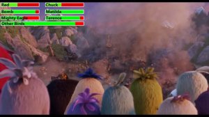 The Angry Birds Movie (2016) Final Battle with healthbars 4/4 (REMAKE)