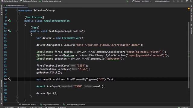 How to write Protractor Code in C# - Angular Automation Testing with C# смотреть онлайн