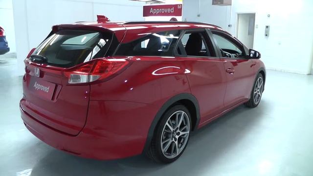 Honda CIVIC TOURER 1.8 in red video walkaround смотреть онлайн