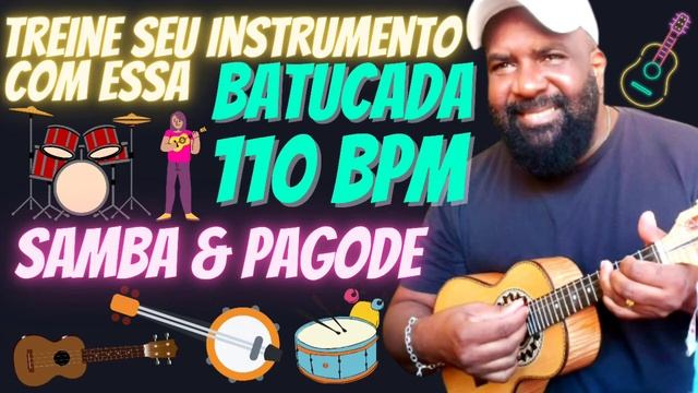 BATUCADA 110 BPM PERCUSSÃO SAMBA / PAGODE | cavaco tocando certo смотреть онлайн