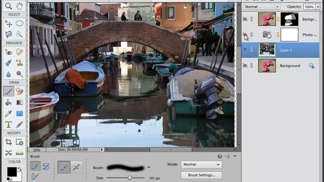 How to Use Layers in Photoshop Elements 12 - Part 6 - Using Layer Masks in PSE 12 смотреть онлайн
