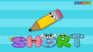 Tall and short song for kindergarten ! kids nursery rhymes with Monster ABC