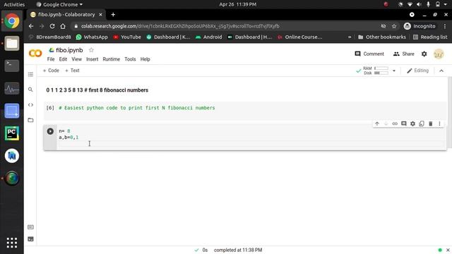 Easiest python code to print first N Fibonacci numbers смотреть онлайн