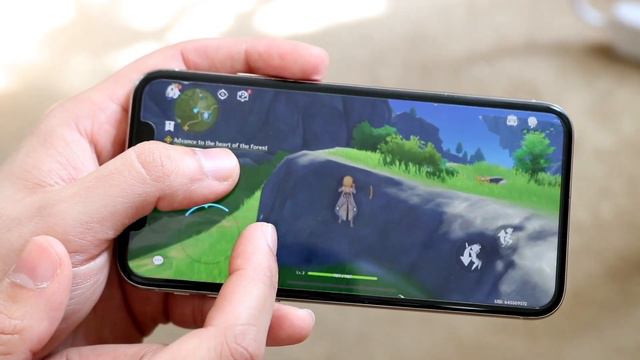 iPhone X iOS 15.5 Genshin Impact Gameplay! смотреть онлайн