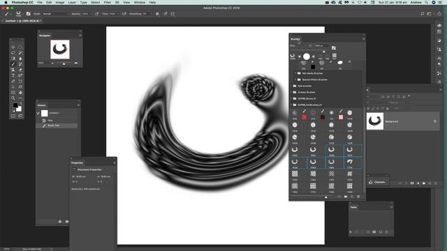 How to Export selected photoshop brushes tutorial смотреть онлайн