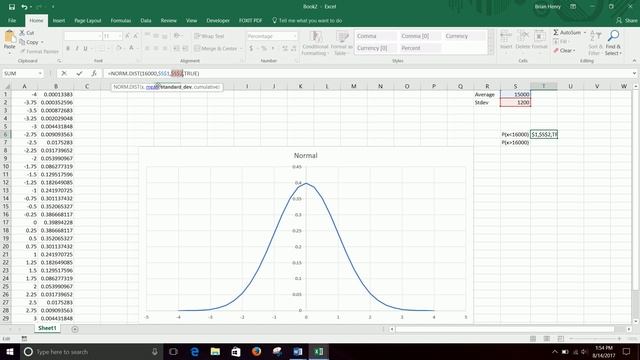Excel Formulas: NORM.DIST (NORMDIST) смотреть онлайн