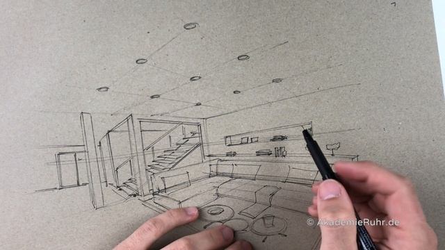 Interior Design Skizzen, Innenarchitektur Zeichnungen in Perspektive zeichnen. Innenarchitektur Kur смотреть онлайн