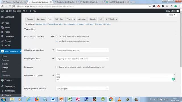 WooCommerce GST calculation setting in WordPress Website simple and easy | arunmaurya.net смотреть онлайн