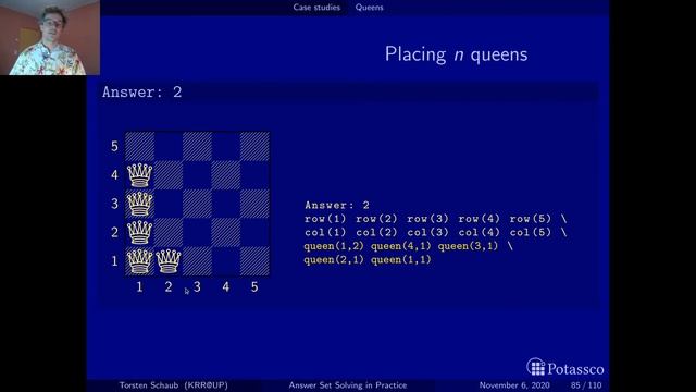 Answer set solving in practice, modeling, cases (queens) смотреть онлайн
