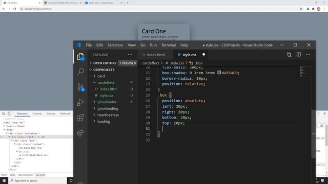 Card Effect Pure CSS смотреть онлайн