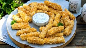 Хрустящий перекус.
НАГГЕТСЫ ИЗ КАБАЧКОВ