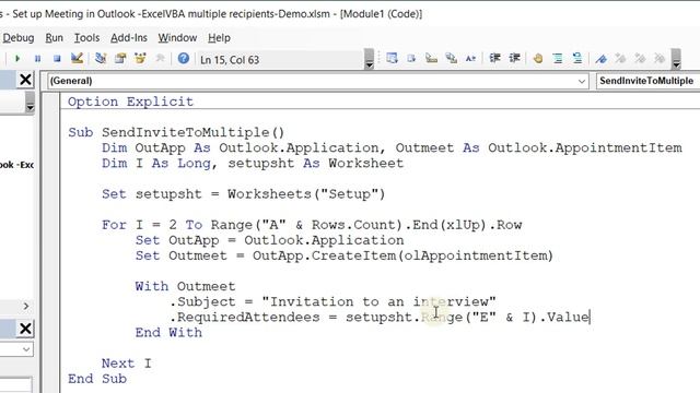 Excel VBA to create multiple meeting invites in Outlook смотреть онлайн