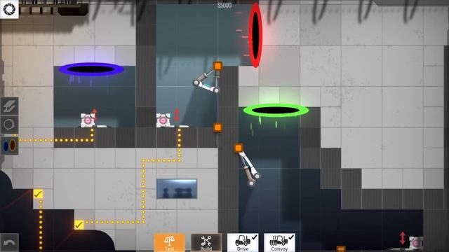 Bridge Constructor Portal Portal Proficiency DLC level 12 low budget solution смотреть онлайн