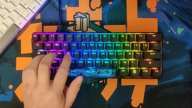 Hyperx Alloy Origins 60. Red Switches. Full Stock. Typing Sound Test.