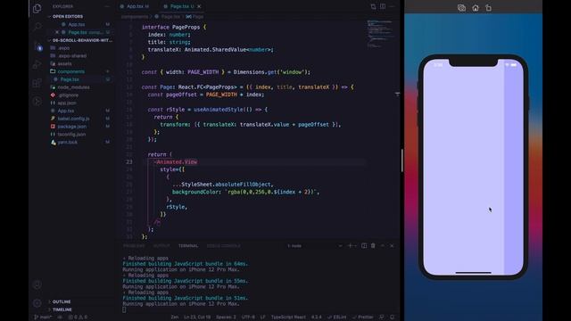 ScrollView from scratch with PanGestureHandler in React Native (Reanimated 2) смотреть онлайн
