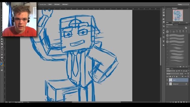 How I Draw Minecraft Characters! - (Photoshop CC) смотреть онлайн