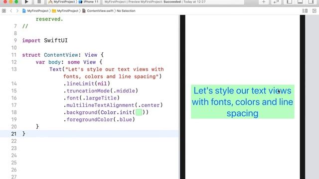 Основы SwiftUI / Урок 2 / Работа с текстом