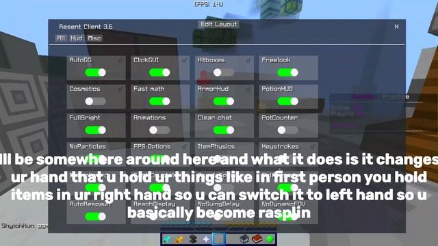 Resent Client Quick Update! Left Hand! (eaglercraft) смотреть онлайн