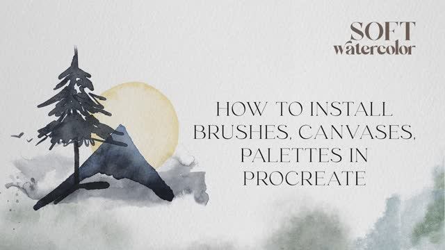 Как установить акварельные кисти, палитры и холсты в Прокриэйт Procreate