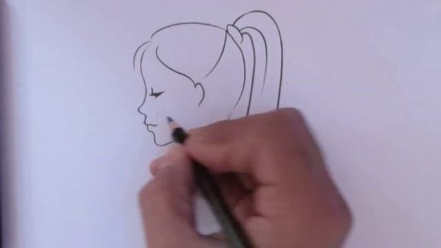 How to draw a girl easy(side face view)drawing girl face sketch easy step by step for beginners смотреть онлайн