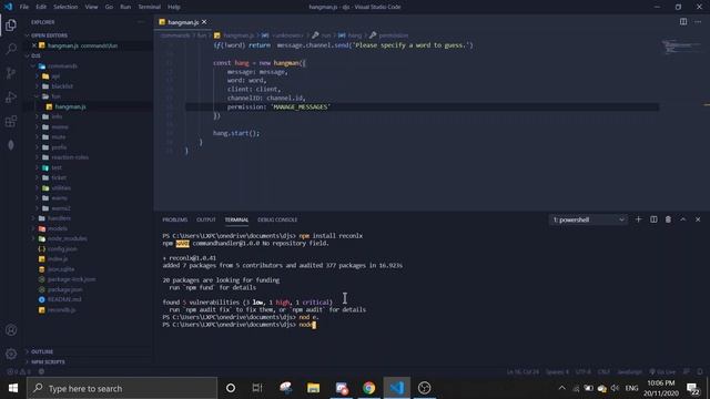#22 Hangman Command (GAME) | Fast and Easy TUTORIAL | discord.js смотреть онлайн