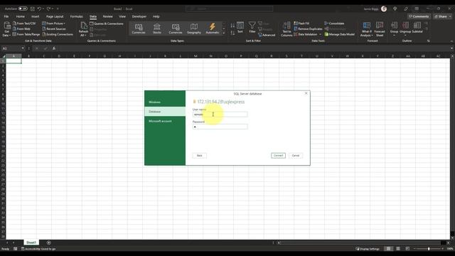 Importing data from SQL using Excel смотреть онлайн