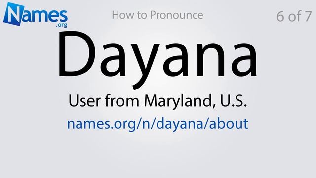 How to Pronounce Dayana смотреть онлайн