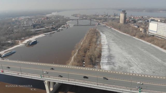 Фрунзенский мост / река Самара / Самарский район / Russia смотреть онлайн