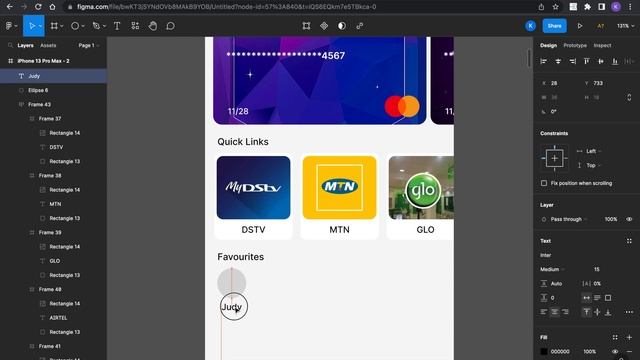 Introduction to basic design in figma using a banking app. смотреть онлайн