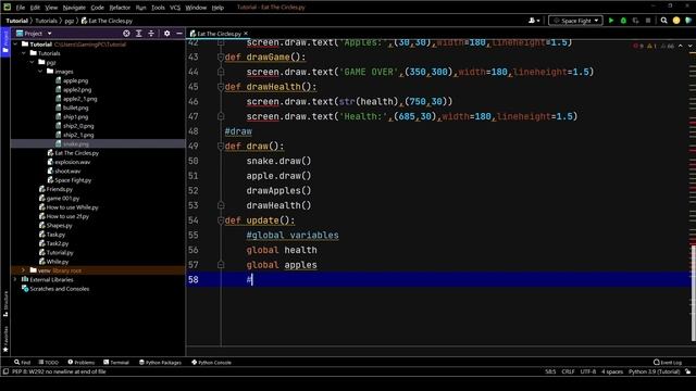Creating a snake game in pygame zero! | Tutorial смотреть онлайн