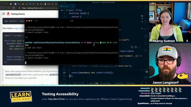 Testing Accessibility (with Marcy Sutton) — Learn With Jason смотреть онлайн