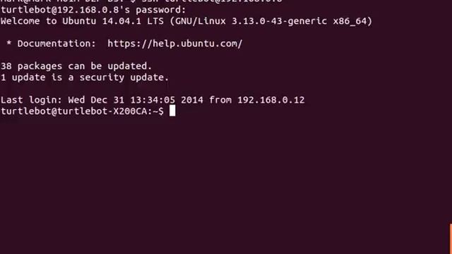 ROS: SSH into TurtleBot2 from workstation смотреть онлайн