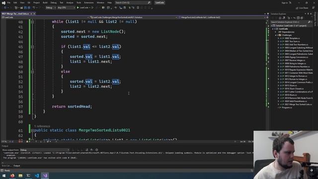 LeetCode in C# | 21. - Merge Two Sorted Lists смотреть онлайн
