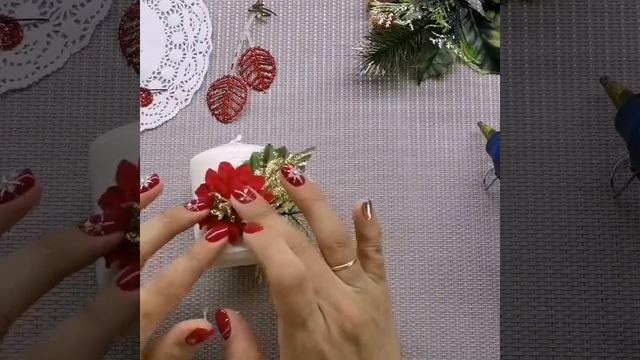 Декорируем свечи к Новому году / Подготовка к Новому году!!! смотреть онлайн