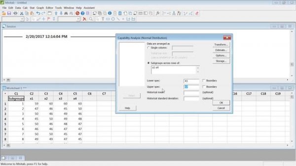 Capability Cp, Cpk, Pp, Ppk, Analysis in MINITAB explained