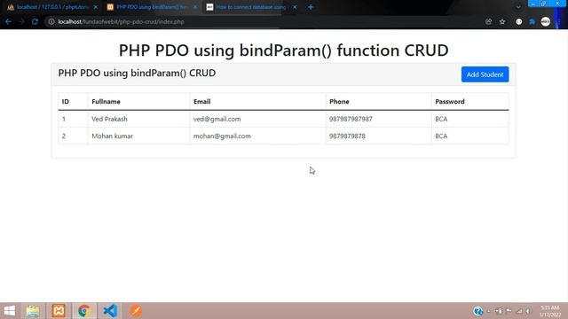 PHP PDO CRUD using bindparam(): Insert, Read, Edit, Update, Delete data using bindParam() in PHP PD смотреть онлайн
