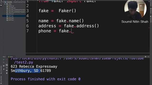 Generate Fake profile in Python with faker смотреть онлайн