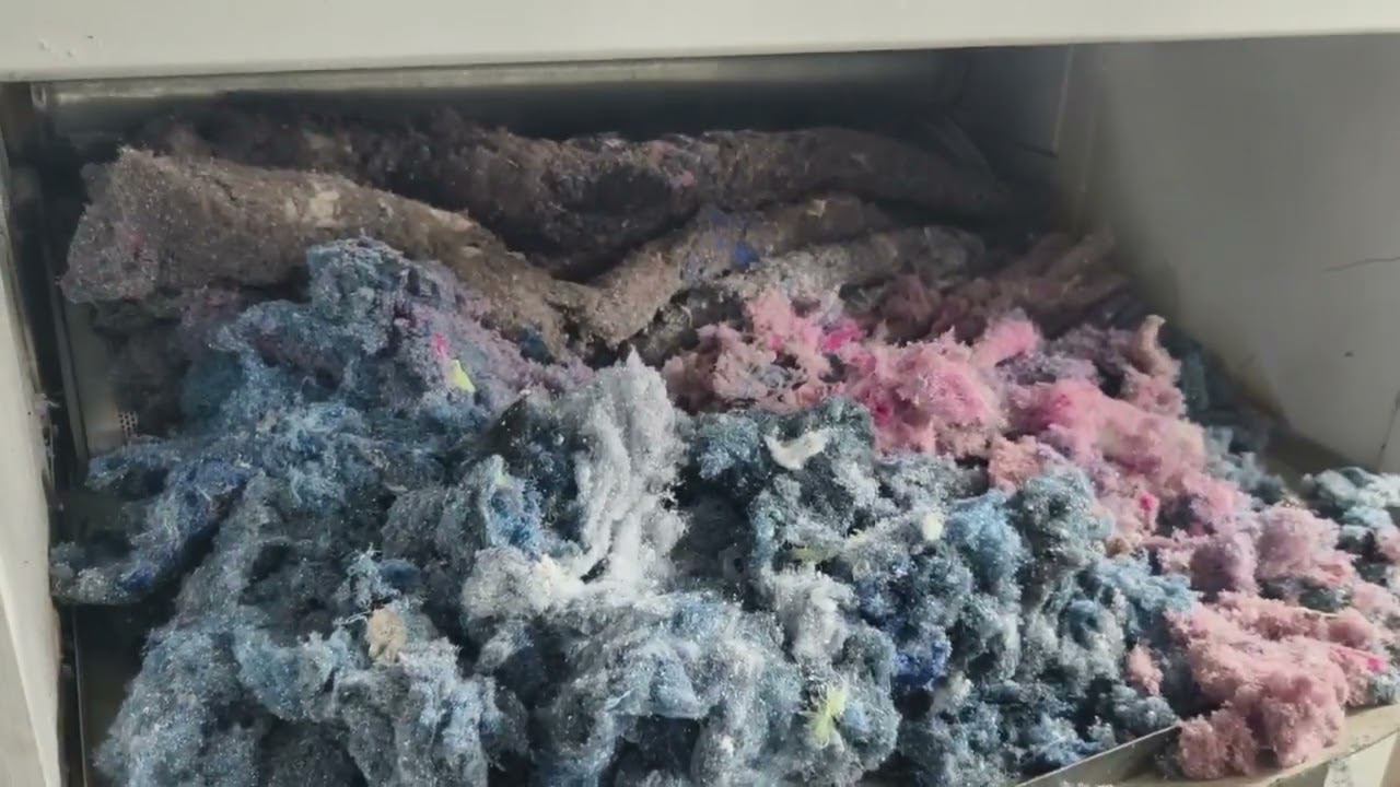 Станок – разрыхлитель отходов тканей: SEFS-600А -первый цикл смотреть онлайн