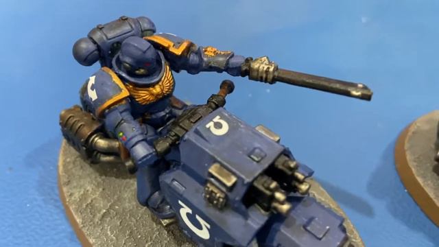 Warhammer 40k Ultramarines Primaris Outrider Painting Overview смотреть онлайн