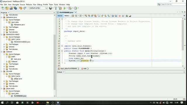 Tutorial menjalankan pemmograman Java input data смотреть онлайн